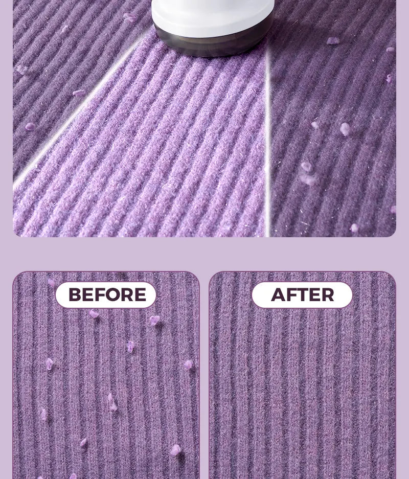 Rechargeable Fabric Shaver with 2 Replaceable Stainless Steel 6-Leaf Blades(1 Free Extra Included) | Lint Remover with 3-Speed Settings & LED Display - Efficient Sweater and Lint Shaver for Clothes, Removing Fuzz, Lint Balls, Pills.Christmas Gift